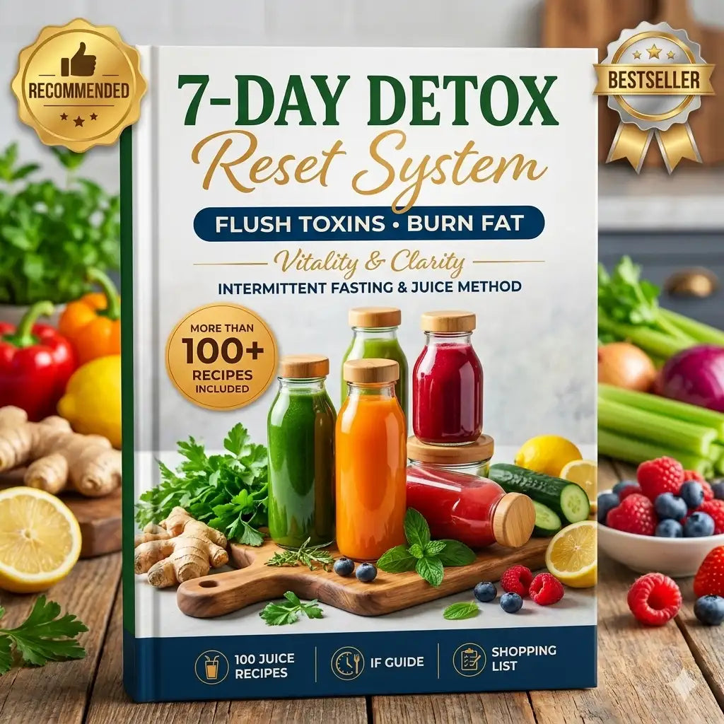 7-Day Detox & Reset System (100 Detox Juice + Intermittent Fasting Guide)