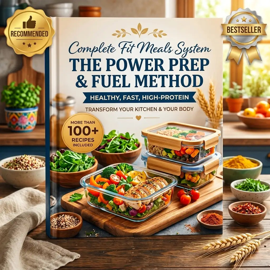 Sistema completo di pasti pre-preparati per la forma fisica (50 ricette per la preparazione dei pasti + 50 ricette di pasti energetici)